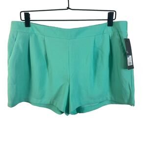 NEW Target Mossimo Womens Nettle Green Shorts Pockets High Rise 3" Inseam Large
